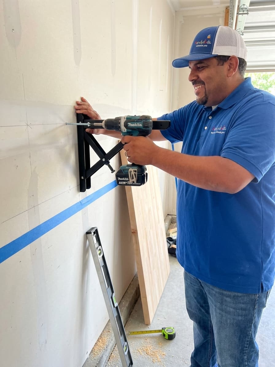 How to Install a Space Saving Wall Mounted Folding Workbench