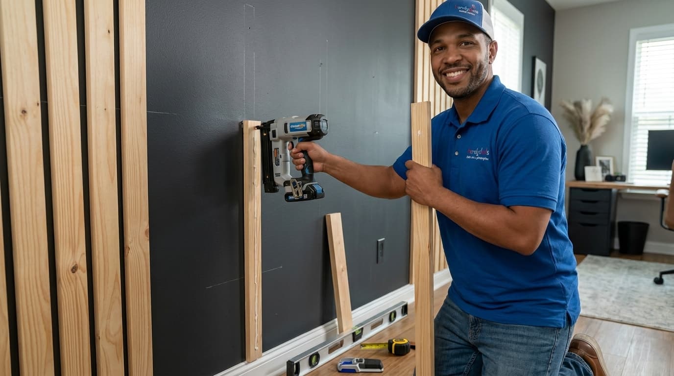 How to Install a Wood Accent Slat Wall for Modern Interior Design