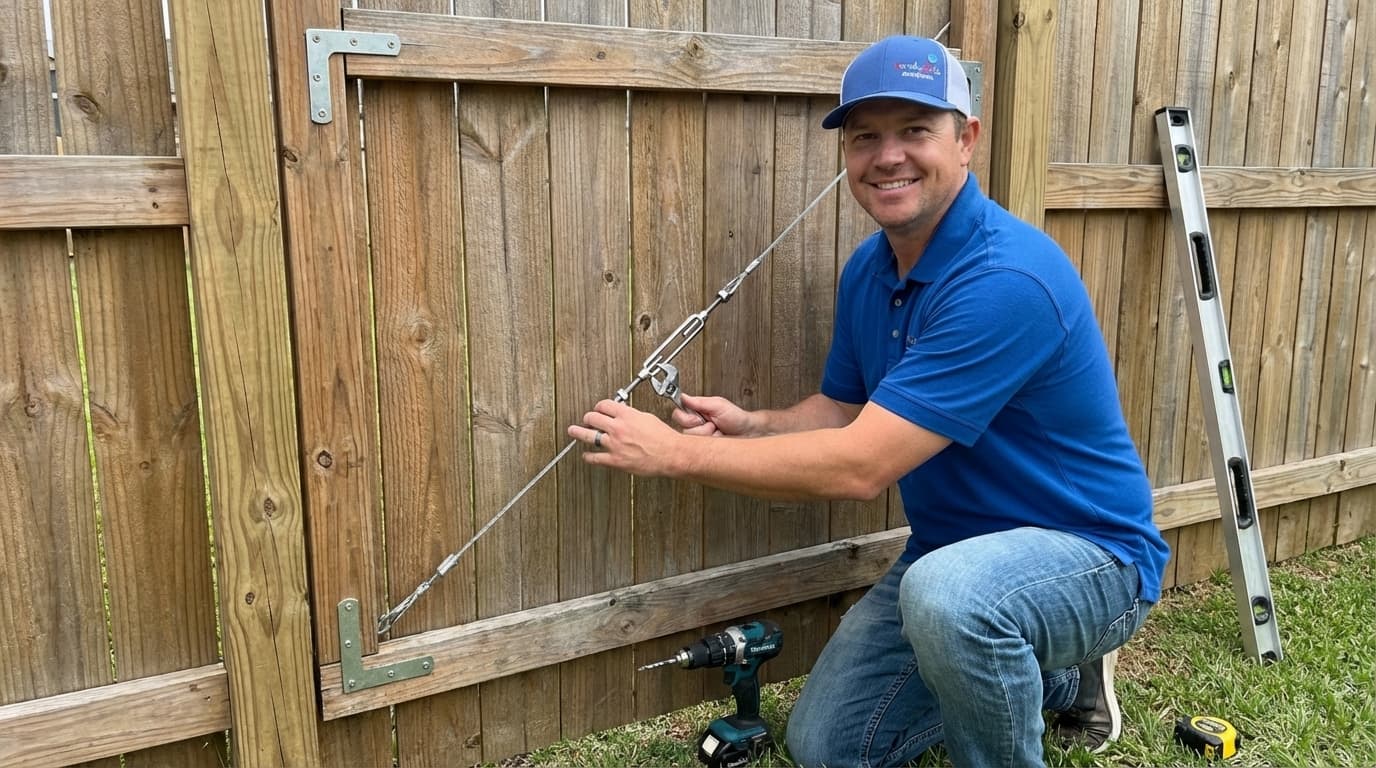 Repairing a Sagging Wooden Fence Gate