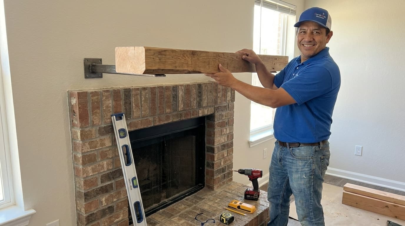 How to Install a Floating Fireplace Mantel